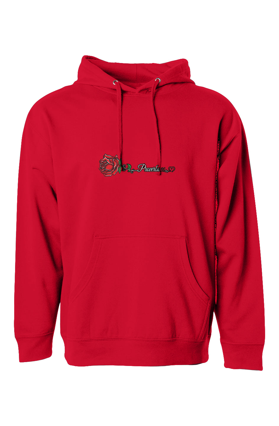 Proverbs 31 Woman Red Rose Hoodie ??