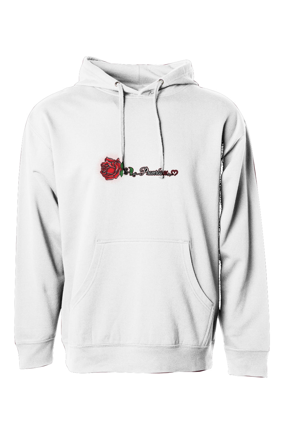 Proverbs 31 Woman Red Rose Hoodie ??