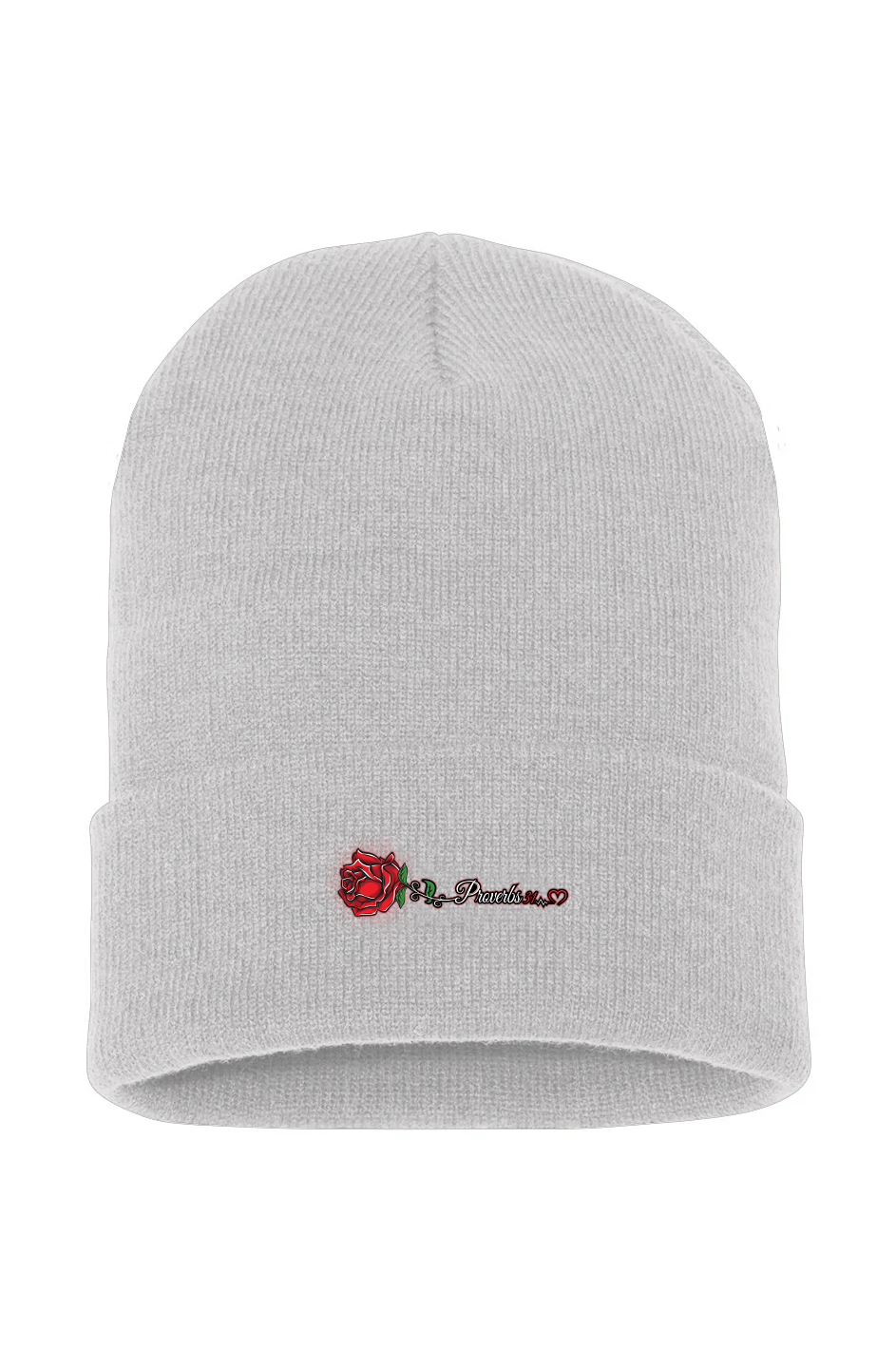 Proverbs 31 Woman Red Rose Cuffed Beanie 🌹